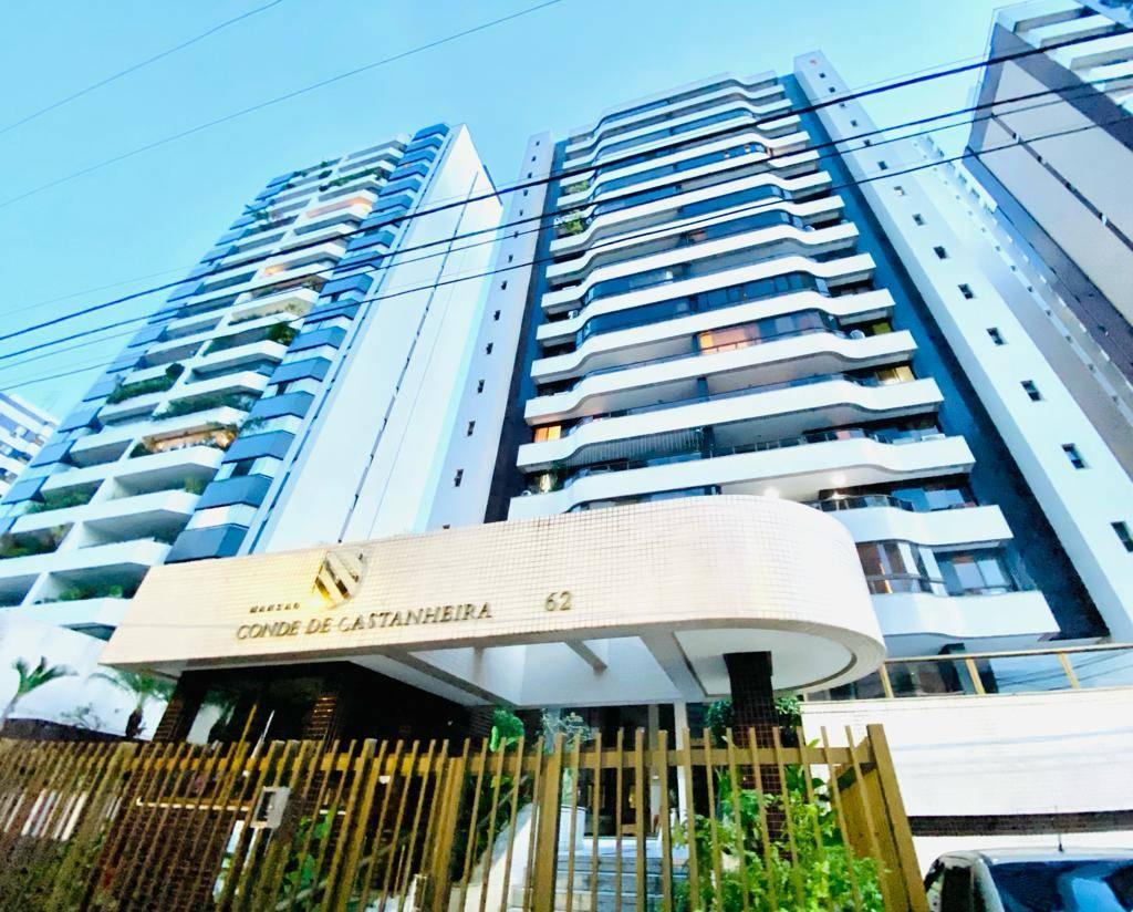 Apartamento 3 Suítes Itaigara 136m² Decorado Alto do Parque Mansão Conde de Castanheira Reg. Pituba - Iuri Imóveis